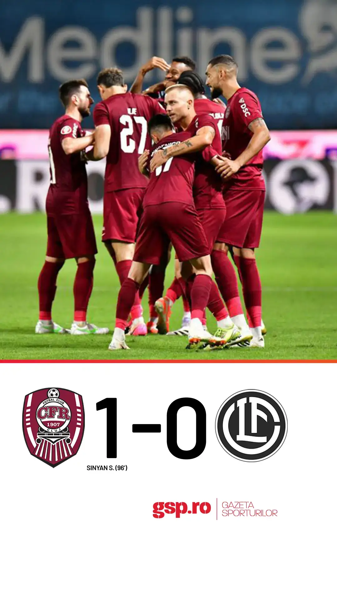 Dominată autoritar de Lugano, CFR Cluj nu s-a lăsat și a dat lovitura în prelungiri! 