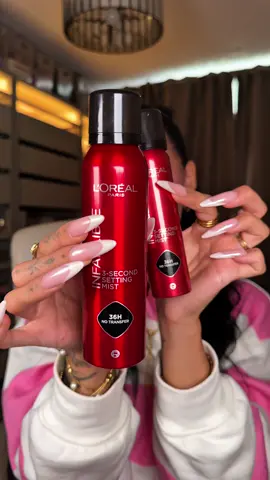 ad you can't outrun this setting spray bcos it outruns YOU💅🏼 @L'Oréal Paris UK infallible setting spray now with a new scent and bigger size👀 #makeup #xlsettingspray 