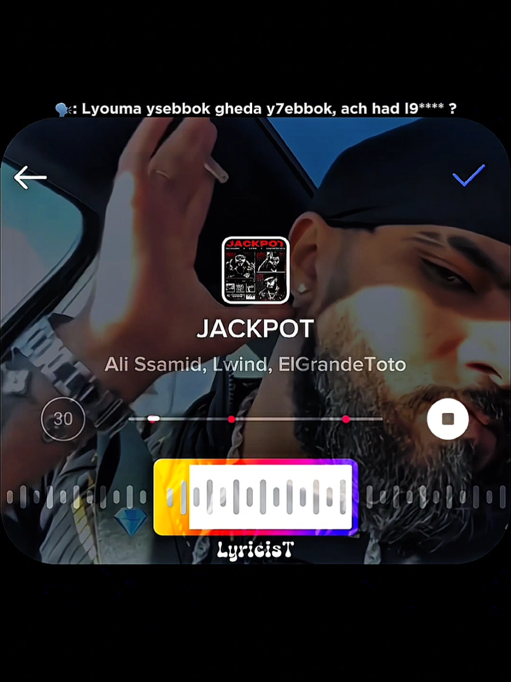 Ach had l9*** ? 🤔 #elgrandetoto #alissamid #lwind #jackpot #pov #lyricist #🗣️ 