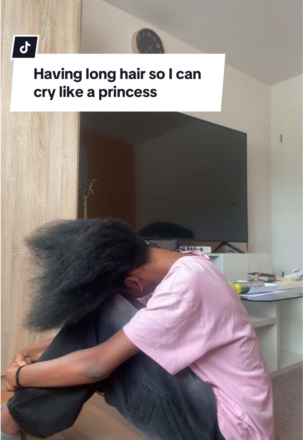 Having long hair so I can cry like a princess ✨✨ #blackgirl #joke #funny #4chair #viral #xybcafyp 