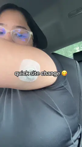 #type1diabetes #diabetes #dexcomg7 #sitechange #fyp quick site change in my car !