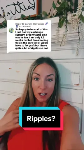 Replying to @Cara In Her Genes 🧬👖 I hope that helps! #implants #breastimplants #dmx #doublemastectomy #mastectomy #surgery #revision #mom #moms #questions #ripples #cancerawareness #mastectomyrecovery #reconstruction 