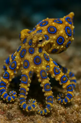 BlueRingedOctopusMacroLensa #MacroLensa #BlueRingedOctopus #VenomousBeauty #OceanMacro #WildlifeCloseup