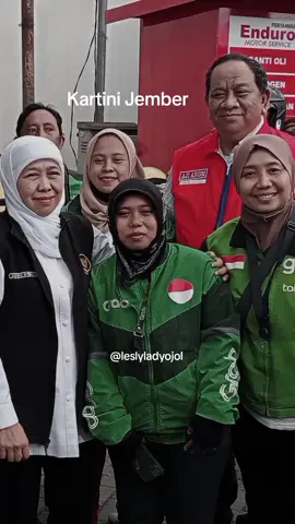 Matur sembah nuwun ibu Gubernur,BBM gratis dan sembakonya sangat membantu utk kami para lady ojol Jember🙏#Kartinijember#bbmgratisuntukojol #Ladyojoljember#salamsatuaspal 