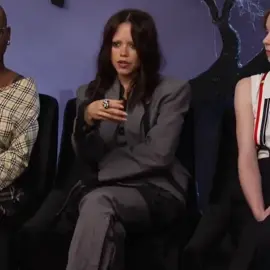 “You almost wanna 🤛” lollll #fyp #foryou #foryoupage #jennaortega #wednesday #season2 #premiere #interview #funny 