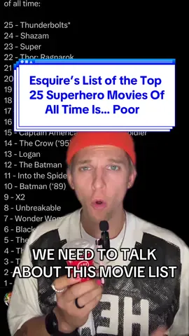 How do you make a list like this and mess it up so badly??? #fyp #movietok #filmtok 