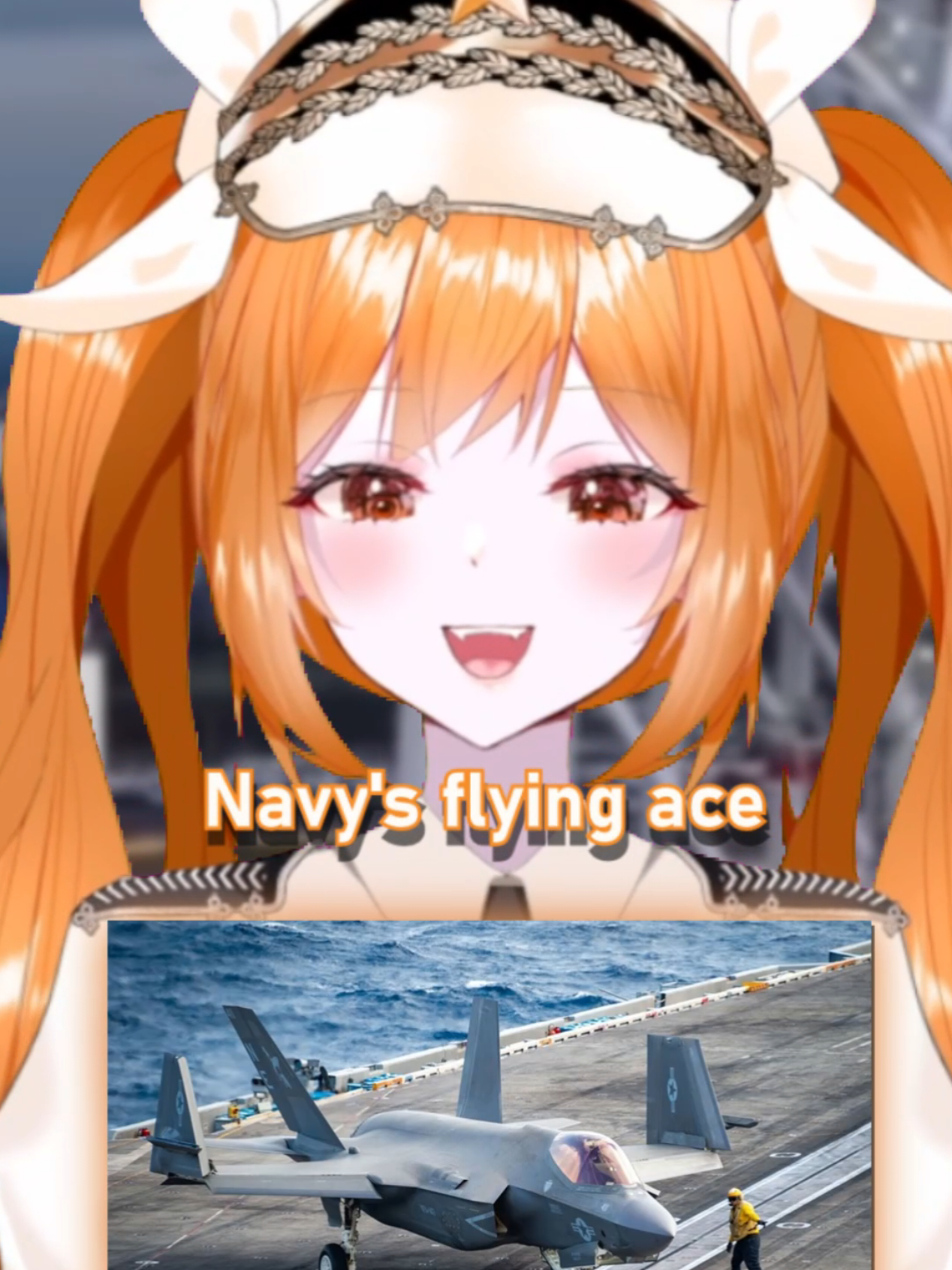 F-35C from an Admiral Vtuber #military #training #admiral #vtuber #envtuber #streamer #navy #bootcamp #deployment #freetime #sailor #usnavy #f35 #f35c #aircraft 