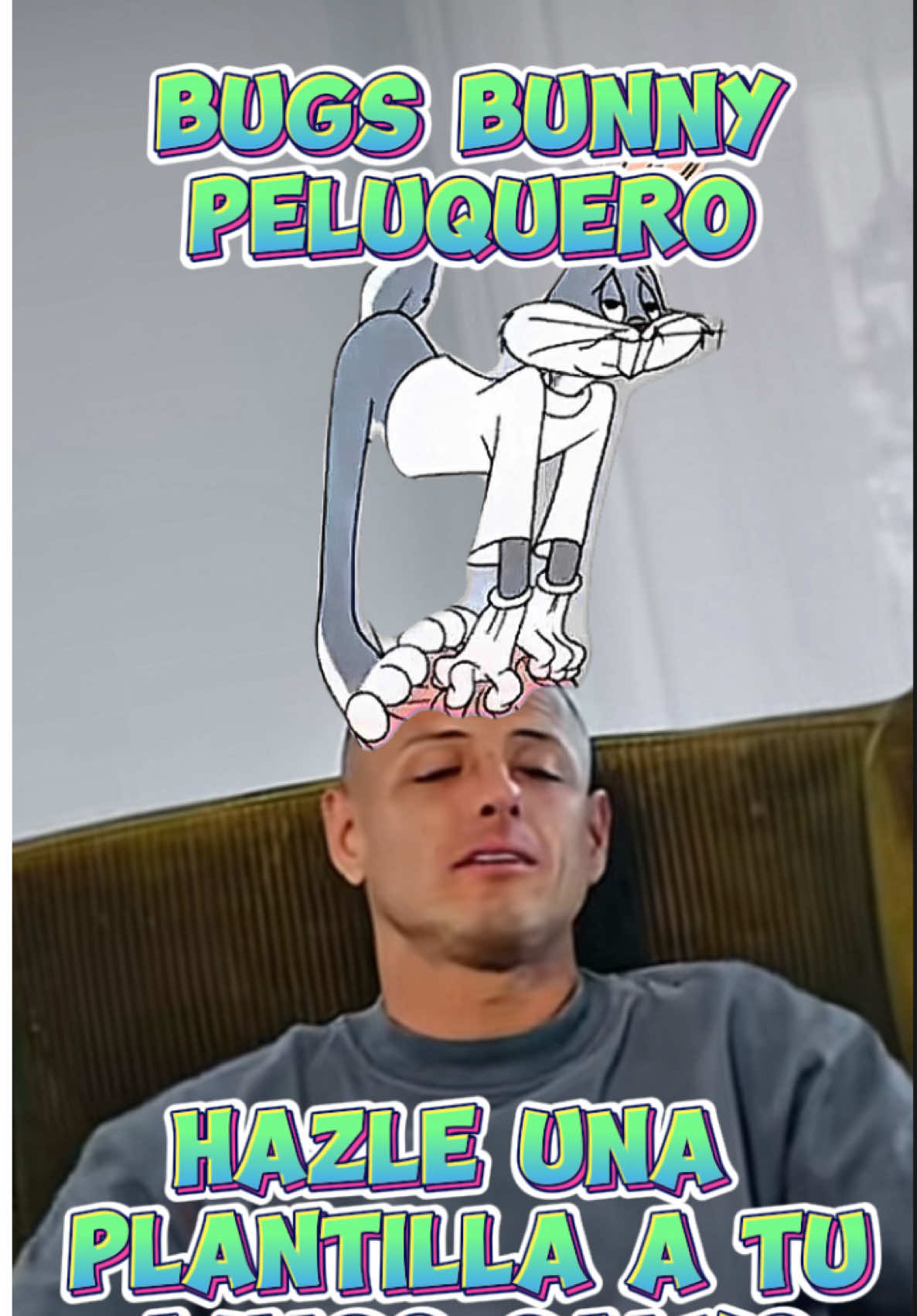 Hazle una plantilla a tu amigo calvo favorito  #miketillas #BugsBunny #barberia #calvo #amigo 