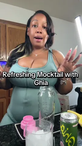 Let's make a mocktail with @drinkghia Le Spritz 🥒🍋‍🟩 4oz Elderflower Rose Lemonade 1oz Cucumber Juice Juice half a lime  Top with Ghia Lime & Salt #mocktail #mocktailrecipe #sobercurious #mindfuldrinking #bartender #bartenderlife #mobilebartending #dmvbartender #mobilebartender 