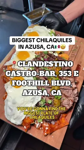 📍Clandestino Gastro-Bar, 353 E Foothill Blvd, Azusa, CA #azusa #chilaquiles #losangeles #lafood  #hiddengem #mexicanfood #brunch #fyp #food #eatwithme #fy @Clandestino Gastro Bar 