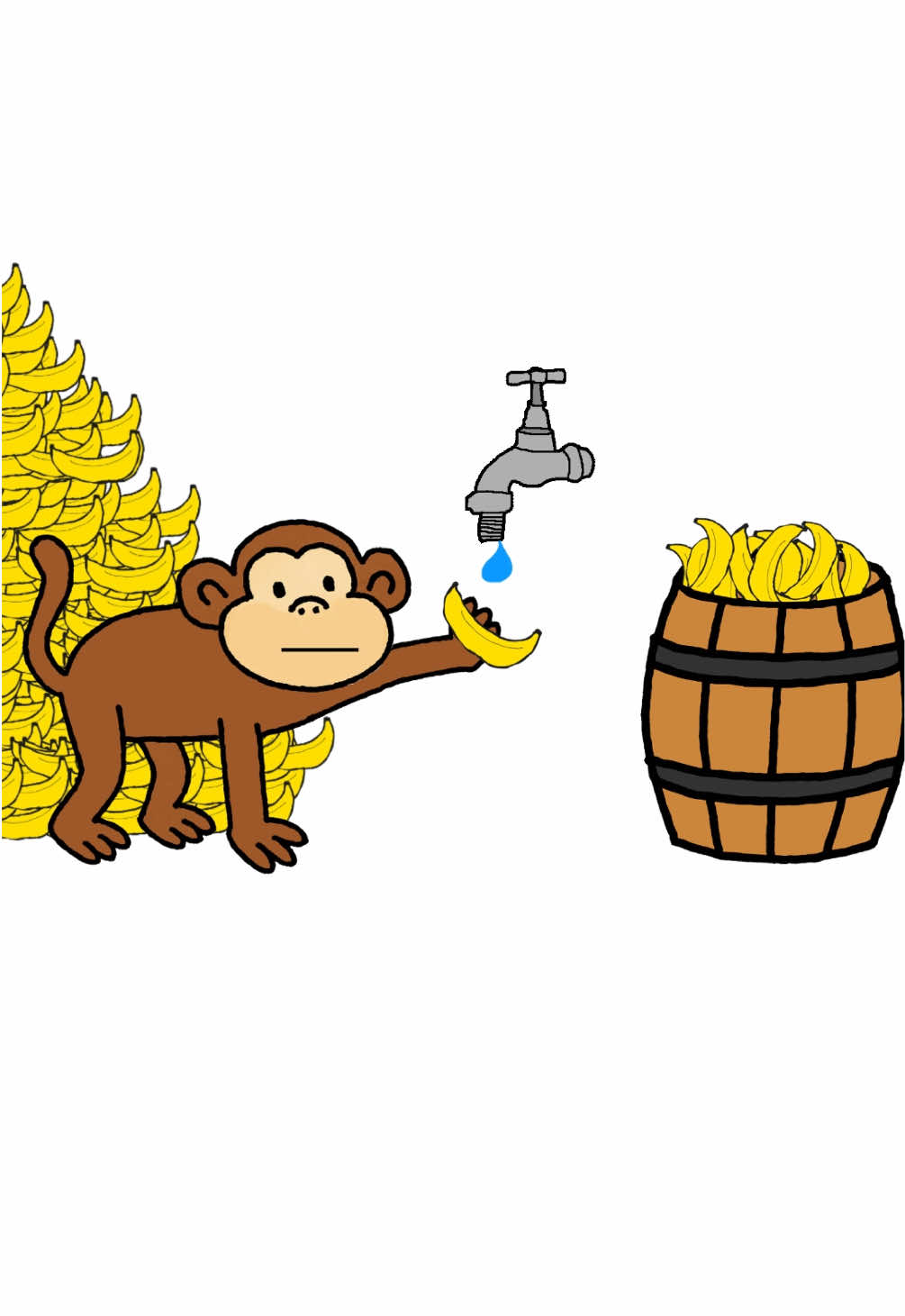 C’est quoi le chômage concrètement ? Expliqué avec des singes et des bananes. #finance #économie #chômage #singe #satire #banane #jobdété 