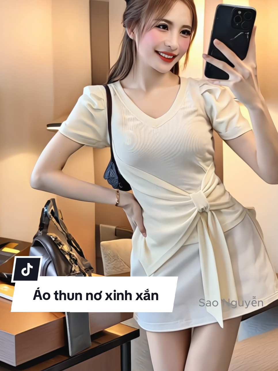 Áo thun nữ xinh xắn như nàng thơ, chiếc áo thiết kế cổ tim thắt dây nơ tôn eo tôn dáng rất xinh, chất tăm hàn co dãn thoáng mát #aoxinh #aothunnu #macdepmoingay #thoitrangnu #xuhuong #saonguyen99 