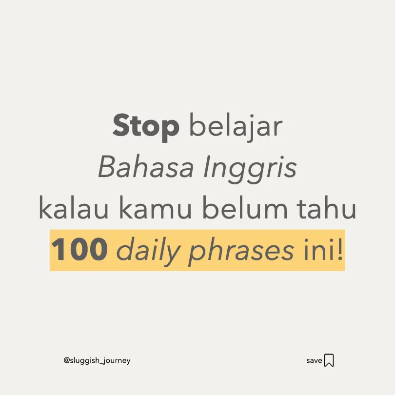 ❗Stop dulu belajar grammar rumit kalau 100 frasa ini aja belum hafal! Ini yang paling sering dipakai di kehidupan nyata — dan kamu wajib tahu ✍️ Save dulu 👉 scroll pelan-pelan #belajarbahasainggris #dailyenglish #englishphrases 