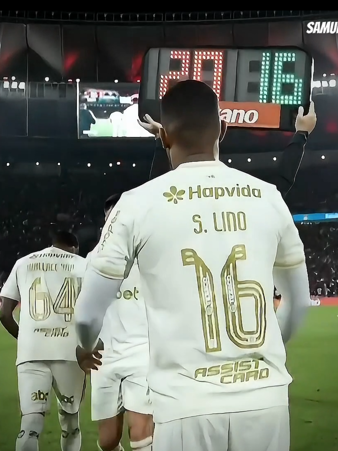Samuel Lino estreia vs Atlético mineiro.🔥🇧🇷❤️🖤 #flamengo #samuellino #galo #futebolbrasileiro 