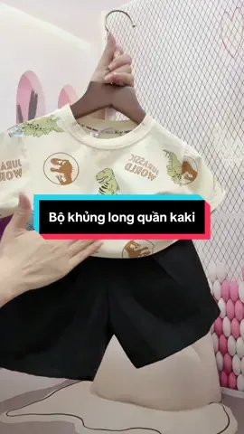 Bộ khủng long quần kaki đen cho bé trai #xuhuongtiktok #mixdodep #quanaobetrai #xaykenhtiktok #xuhuongtiktok2025 #haduyenkids 
