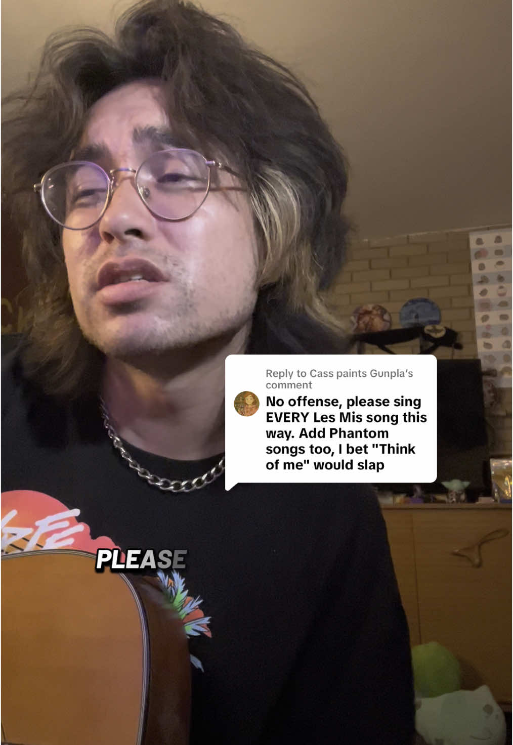Replying to @Cass paints Gunpla if andrew lloyd webber was in an underground early 2000’s midwest emo band that only played local shows around illinois and got paid in beer tickets and exposure #phantomoftheopera #andrewlloydwebber #midwestemo #folkpunk #acousticcovers #musictheatre #theatre #thefrontbottoms #poppunk #dashboardconfessional #guitartok 