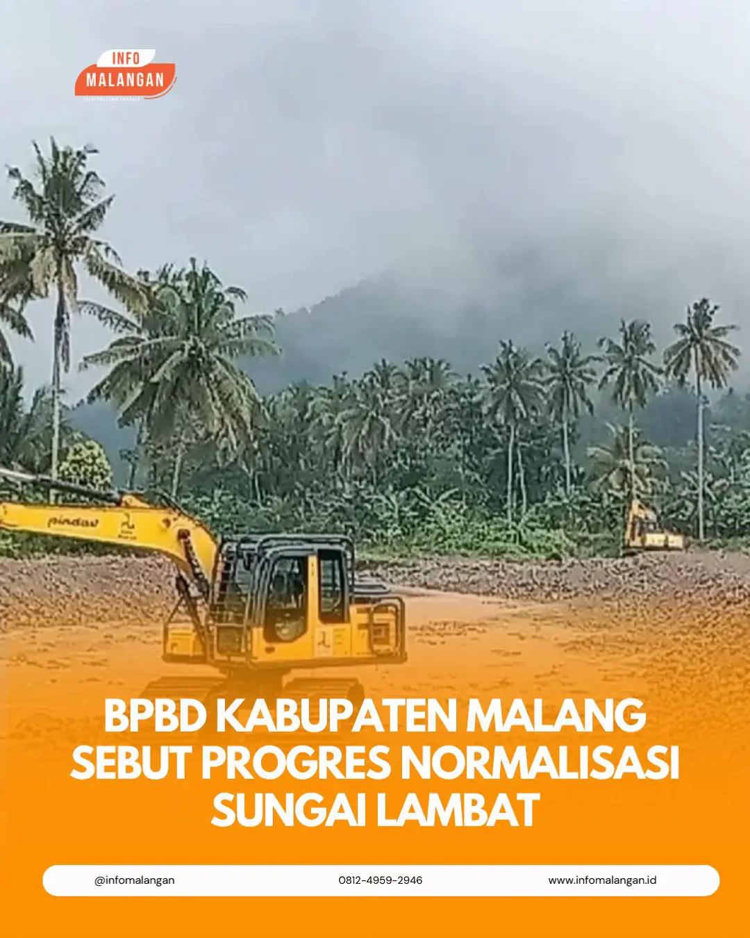 Proyek normalisasi sungai sat di Desa Purwodadi, Kecamatan Tirtoyudo terus berlanjut. Dari target pengerukan sepanjang 650 meter, hingga Minggu lalu (27/7) tertangani sekitar 250 meter. Normalisasi dilakukan karena terjadi pendangkalan di sungai Sat. Pendangkalan diduga menjadi pemicu terjadinya banjir yang merendam 156 rumah di dua desa, yakni Pujiharjo dan Purwodadi. Oleh karena itu, Badan Penanggulangan Bencana Daerah (BPBD) Kabupaten Malang bersama Balai Besar Wilayah Sungai (BBWS) Brantas Kementerian Pekerjaan Umum (Kemen-PU) melakukan normalisasi. Pengerukan dilakukan sejak 8 Juli lalu dengan menerjunkan dua ekskavator. “Sampai kemarin pekerjaan di Sungai Sat belum selesai,” kata Kepala Bidang Kedaruratan dan Logistik (KL) BPBD Kabupaten Malang Sadono Irawan. Selain mengeruk pendangkalan sungai, Sadono mengatakan, tim gabungan juga membuat tanggul. “Agar kalau banjir datang tidak merusak hasil yang sudah dikerjakan. Selain itu, tanggul juga berfungsi melindungi permukiman warga,” sebut dia. Dia mengatakan, pengerukan di Sungai Sat seharusnya rampung pada Minggu lalu (27/7). Akan tetapi karena progres yang lambat membuat BBWS memperpanjang waktu pekerjaan. “Sekarang ini sampai pengerukan benar-benar selesai dulu, baru beralih. Tidak terbatas waktu,” ujar Sadono. Sumber Berita: radarmalang.com | Kamis, 31 Juli 2025, 09.10 WIB | BPBD Kabupaten Malang Sebut Progres Normalisasi Sungai Lambat | Mahmudan Mau kirim berita ? Silahkan DM /  WA : 0812-4959-2946 #infomalangan