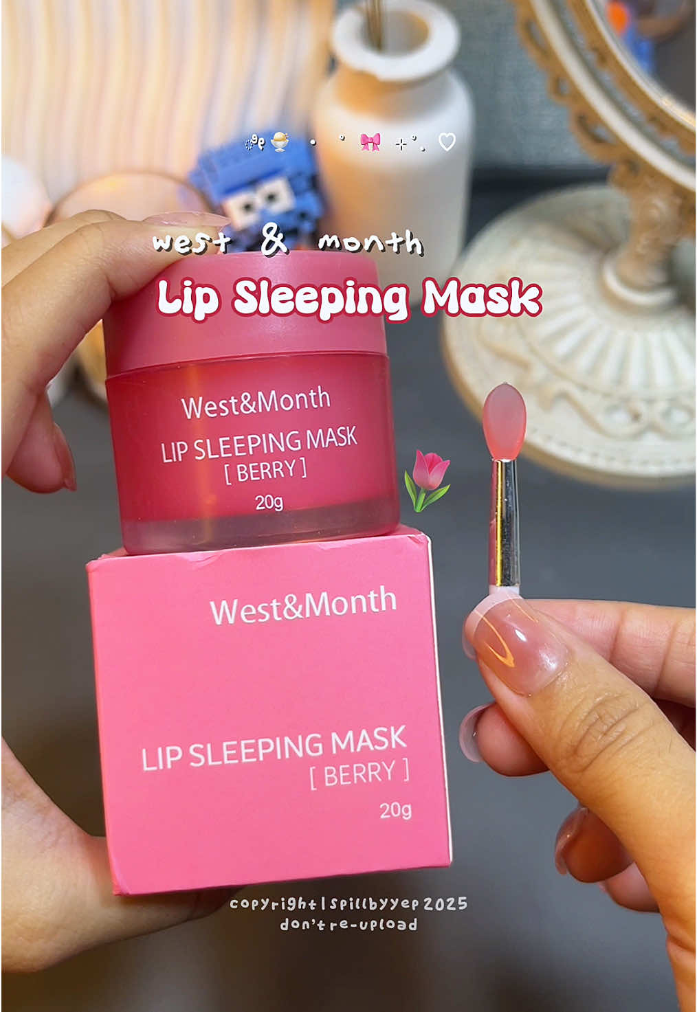 Don’t skip lip mask apalagi pas malem. Paginya bibir kamu bakalan lembab plus plumpy banget kalo malemnya pake ini🌸🌷bye bye bibir kering dan pecah”~~ #lipmask #lipsleepingmask #lipsleepingmaskberry #berrylipmask #lipmaskreview #westandmonth 