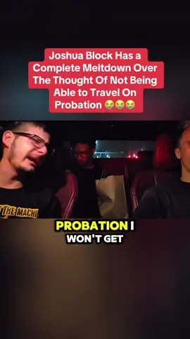 Joshua Block loses it when he realizes he might not be able to travel internationally on probation 💀 #joshuablock #worldoftshirts #worldoftshirtslive #joshblock #huluchippendalesdance 