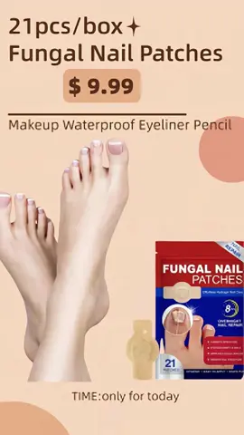 ¡21 parches ANTIHONGOS en 1 caja! 💅Elimina hongos y regenera uñas EN 1 PASO#makeuphacks 