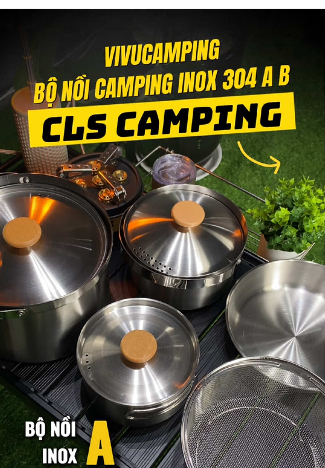 Bộ nồi camping tiện lợi cho chuyến đi dã ngoại #noiinoxcaocap #noiinox #noiinox304 #inox #inox304 #docamtrai #dodangoai #docamping #camping #campinglife #vivucamping 