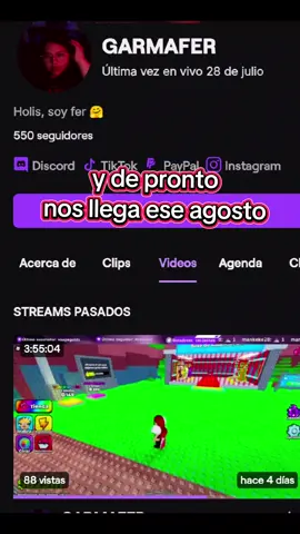 solo puedo decir que ustedes y los Streams me salvaron 🥹❤️‍🩹 muchas gracias por tanto, los quiero mucho ✨❤️ #twitch #streamer #agosto 