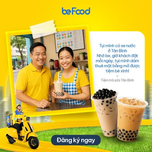 Quán ngon, sao còn chưa lên beFood. Tăng doanh thu, tăng số lượng đơn hoàn toàn miễn phí!