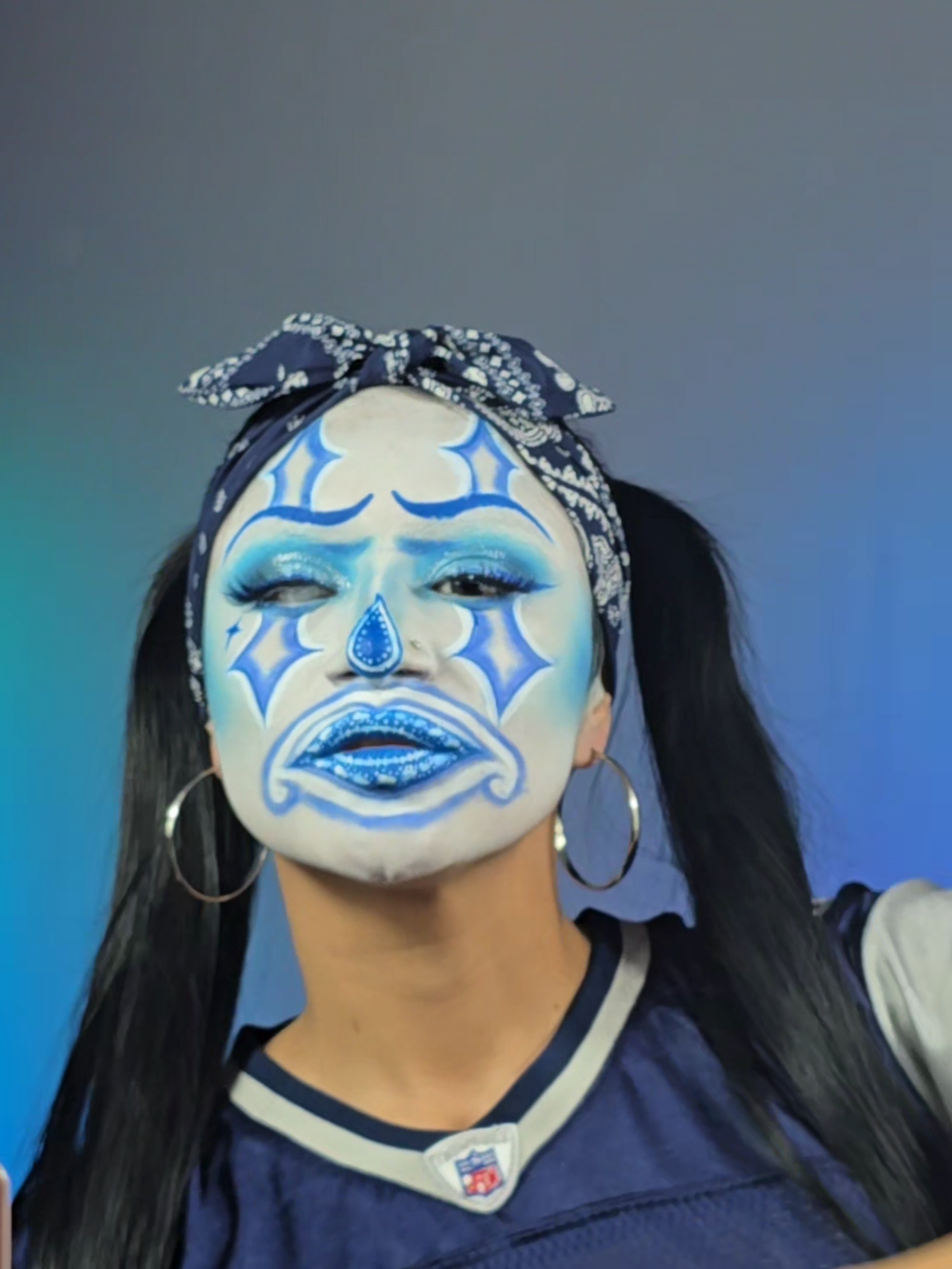 tutorial de maquillaje cholo 💙 #maquillajeartistico #cholostyle #ideasmaquillaje 