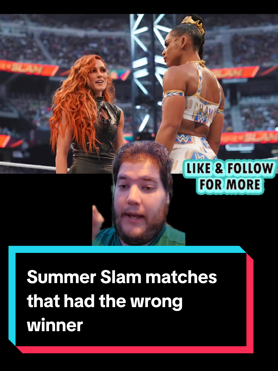 WWE Summer Slam matches that had the wrong winner #WWE #wwettfam #summerslam2021 #beackylynch #biancabelair #greenscreen #fentysuperbrandday 