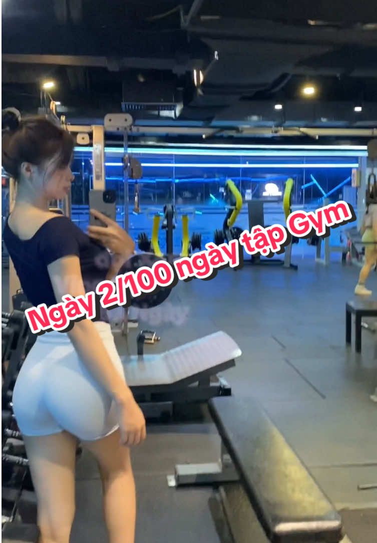 Có tập 2 rồi đây 🥲 nhắc qoàiiiiii 🤩  #100ngaytapgym #ngaythu2tapgym #nonghuyenthu 