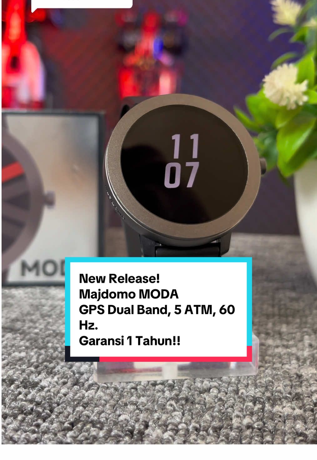 Replying to @HumbleBlue25 new release!!! Majdomo MODA, GPS dual band, Layar Amoled dengan refresh rate 60Hz dan waterproof 5 ATM. Nice👌👌 #smartwatch #majdomo #jtm_official #smartwatchgps #majdomo #Running #strava 