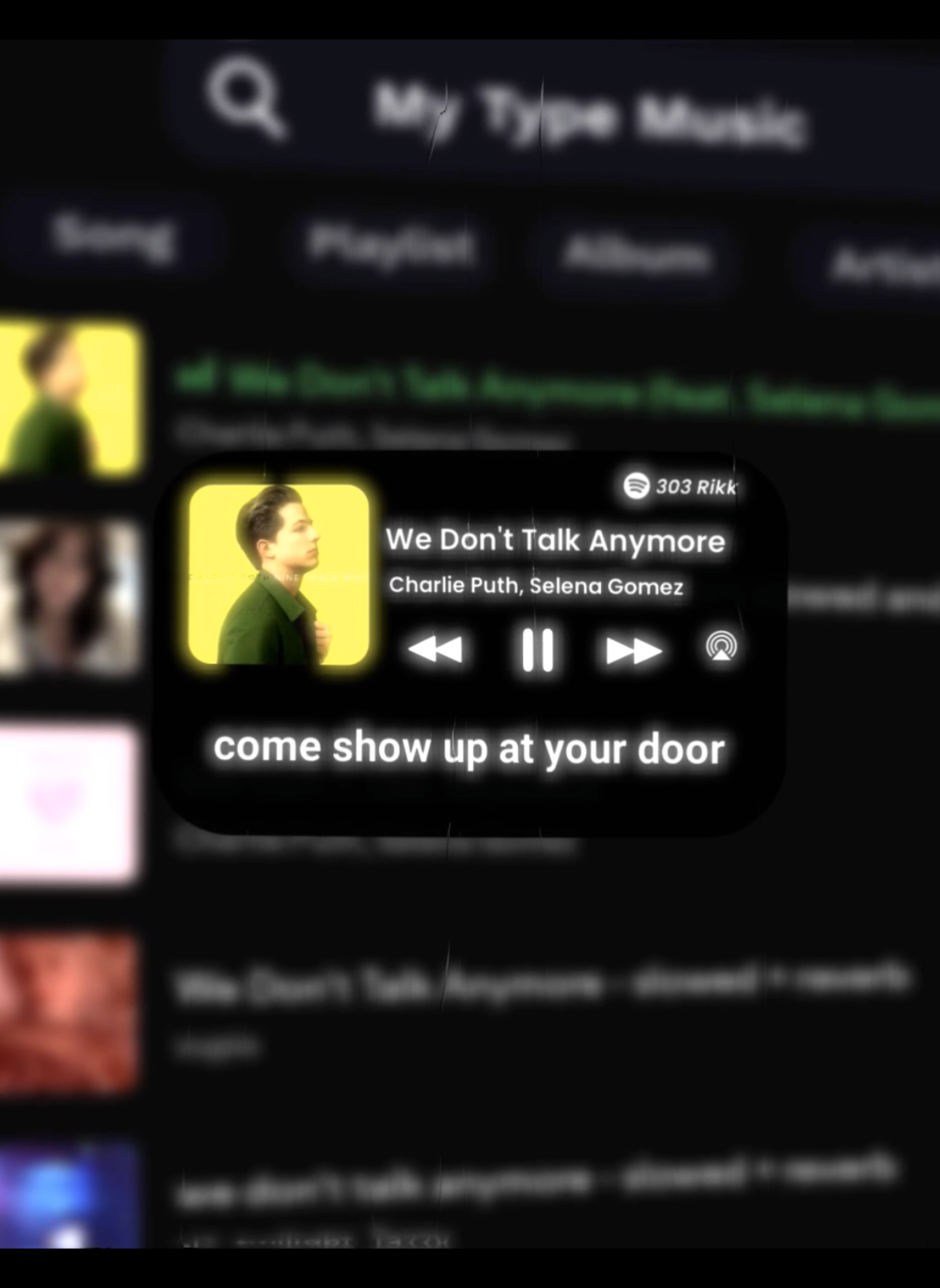 we don't talk anymore ~ #lyrics #song #mytypemusic #foryoupage #fyp 