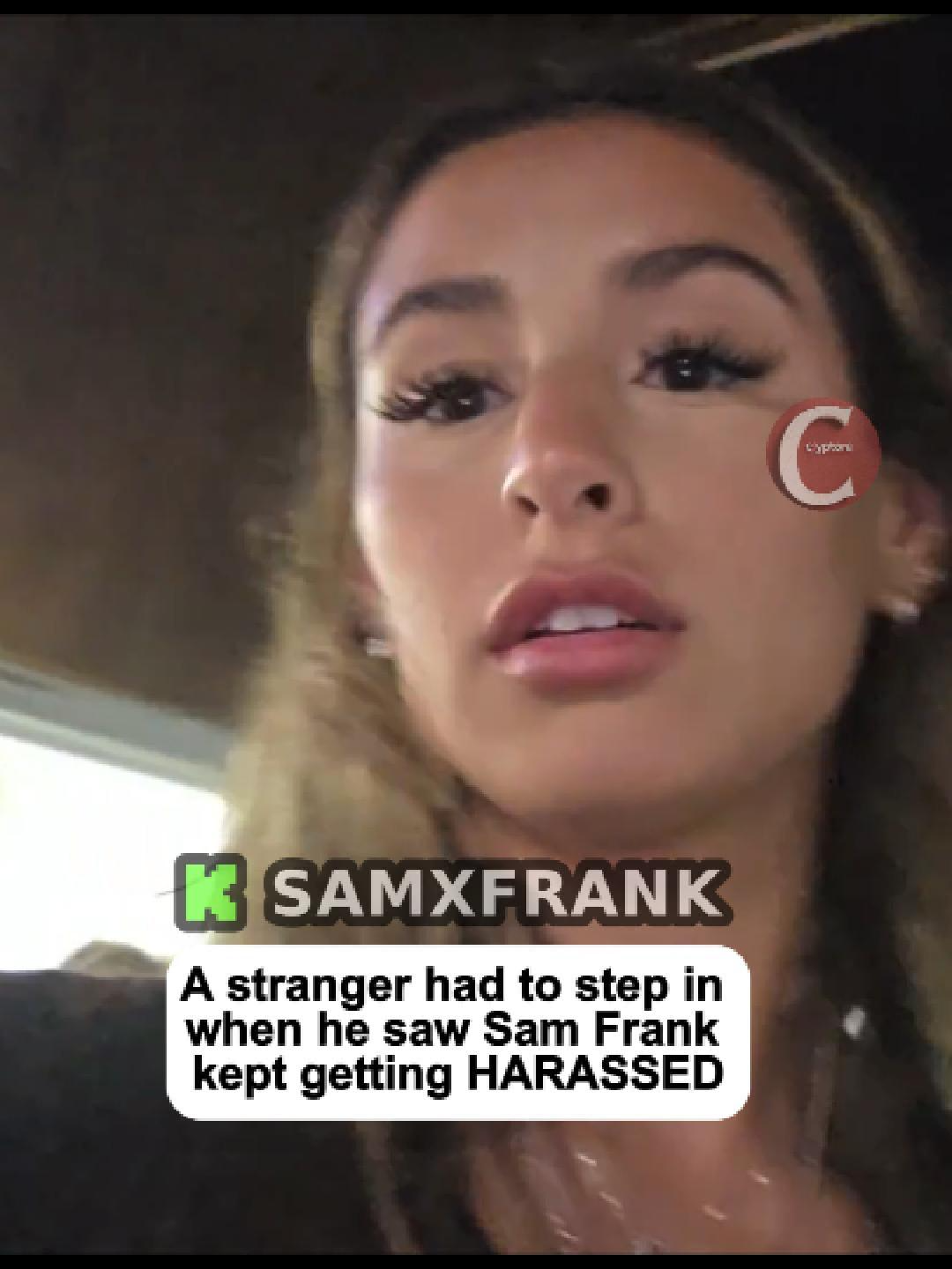 A stranger had to step in when he saw Sam Frank kept getting HARASSED #samfrank #samxfrank #help #harassment #girlpower #standingup #kickstreaming #fyp #reels #shorts