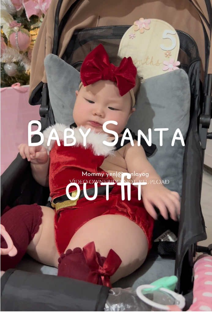 Gulat ka no?😆 Nextmonth Ber Months na, Ang cutesy ng baby romper outfit nato!  Romper link➡️ @Mommy Yen ⬅️#babyromper #santababyoutfit #christmasbabyoutfit #babyfashion #babysanta 