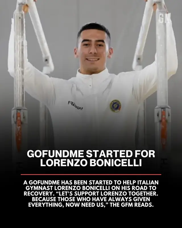 A GoFundMe has been started to help support Lorenzo Bonicelli. The Italian gymnast suffered a serious injury after landing on his neck doing a triple back off rings at the World University Games. A translated excerpt of the GoFundMe reads, 