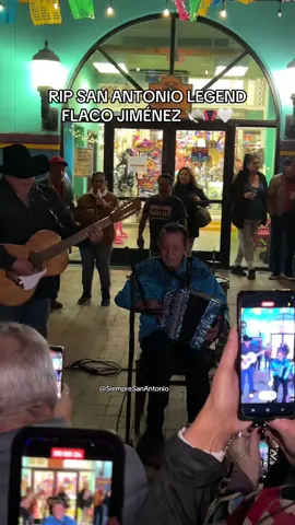 Rest in peace, Flaco Jiménez. A true San Antonio legend. Thank you for the music 🫶 Your sound lives on in every party, every carne asada, every squeeze of the accordion. 🕊️🪗 #purosananto #flacojimenez #conjunto #sanantoniotx 