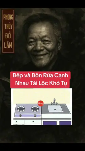Bếp và bồn rửa cạnh nhau tài lộc khó tụ #phongthuydolam #thietkenoithat #phongthuytamlinh #kientruc #phongthuy #hochiminh #kientrucsu 