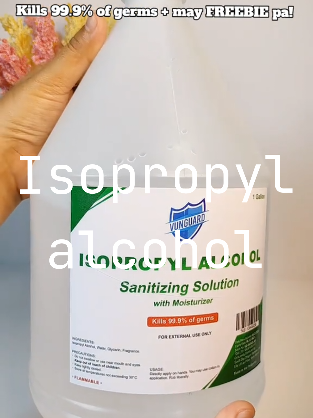 Stay protected with Vanguard Isopropyl Alcohol may moisturizer na, may FREE trigger spray pa #vanguardalcohol #isopropylalcohol  #alcoholwithmoisturizer  #freespray  #disinfectandprotect 