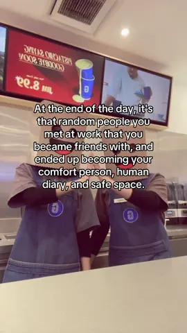 At the end of the day, it's that random people you met at work that you became friends with, and ended up becoming your comfort person, human diary, and safe space. 💪🏻
