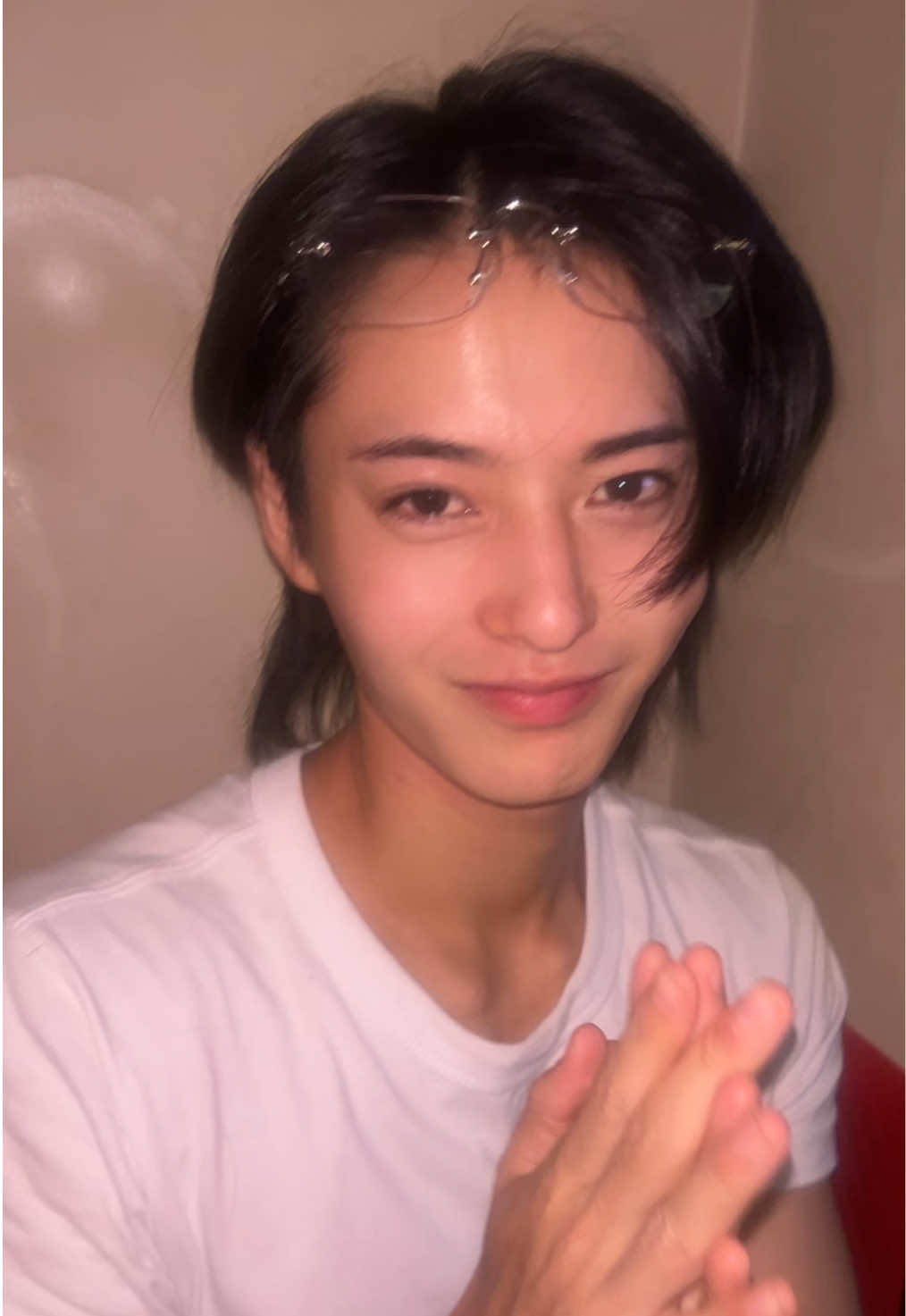 リムレスメガネに頼ってすいません‎🤍