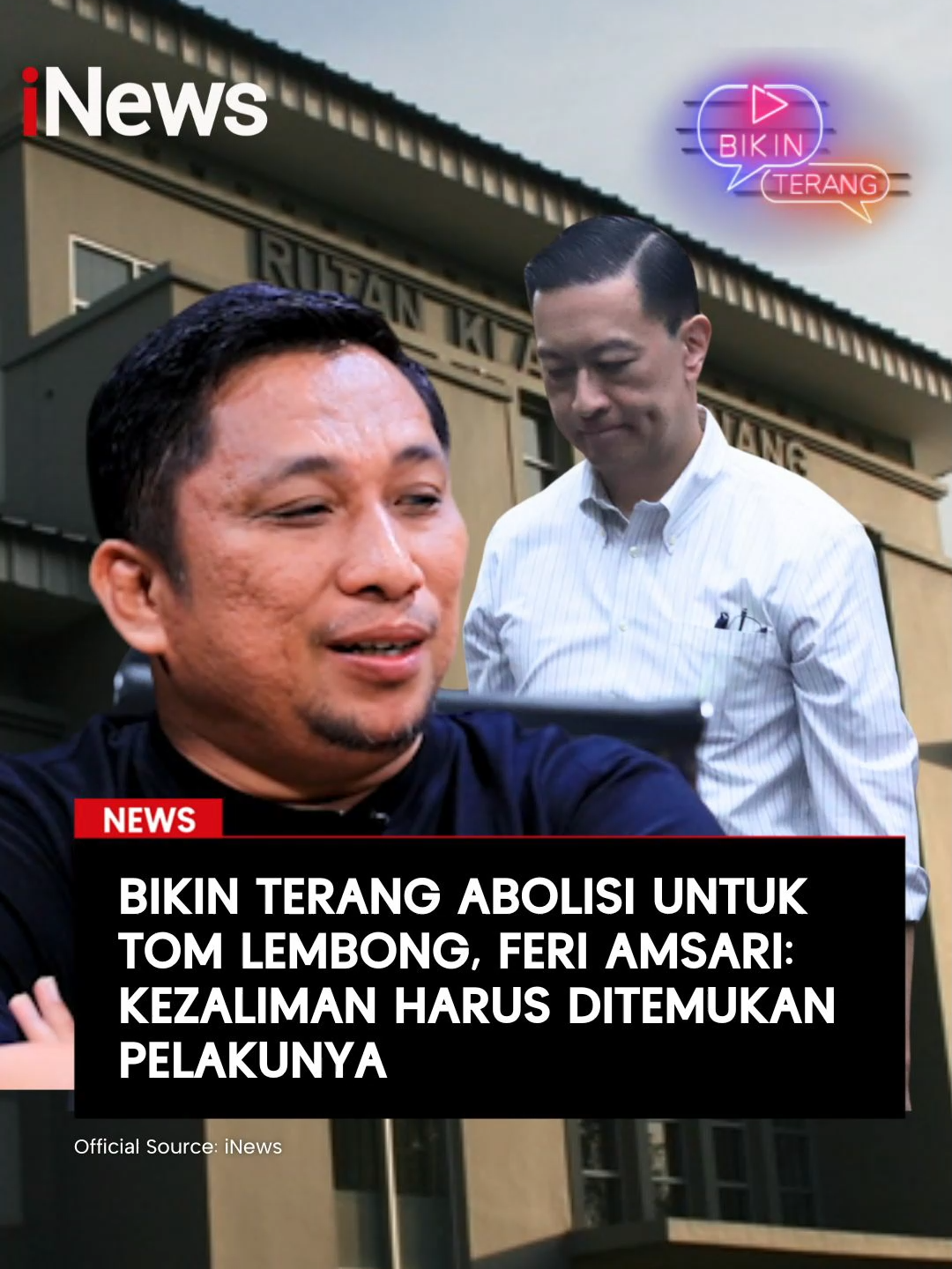 Presiden Prabowo memberikan abolisi untuk eks Menteri Perdagangan Tom Lembong. Hal itu telah disetujui oleh Dewan Perwakilan Rakyat (DPR). Keputusan itu disetujui usai DPR menggelar rapat konsultasi dengan Menteri Hukum dan Menteri Sekretaris Negara (Mensesneg) pada Kamis (31/7/2025) malam dan disampaikan langsung oleh Wakil Ketua DPR Sufmi Dasco. Pakar Hukum Tata Negara Feri Amsari dalam Podcast Bikin Terang, menegaskan bahwa Tom Lembong memang sejatinya tidak pantas jadi terdakwa. Ingin tahu lebih dalam soal abolisi Tom Lembong? Saksikan di Podcast Bikin Terang yang tayang sore ini pukul 17:00 WIB Eksklusif di kanal YouTube Official iNews bersama host Anisha Dasuki dan Gaib Maruto Sigit. https://www.youtube.com/playlist?list=PL2_o8NARFWB2baSdQ1PfwNT-5WAKocJsj #BikinTerang #FeriAmsari #Podcast #Abolisi #TomLembong #DPR #Politik