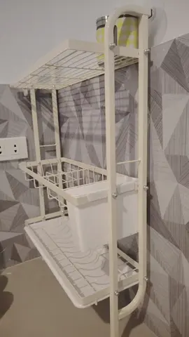 3 layers dish rack. Perfect for small spaces. #dishrack #dishorganizer #ourhomeessential #musthave 