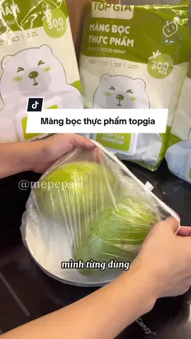 Dùng màng bọc thực phẩm Topgia khổ to mà bền hơn. Siêu tiện, treo nhà bếp cũng gọn gàng , đẹp nữa #mepepssi #review #mangbocthucpham #mangbocthucphamcochun #topgia 
