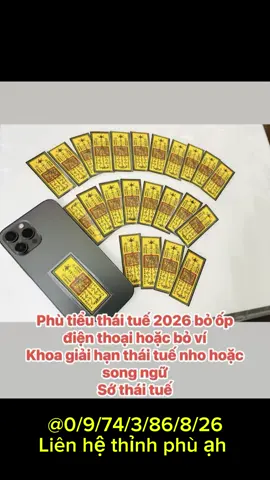 Phù tiểu Thái Tuế 2026 – tiện lợi mang theo, có thể để trong ví hoặc ốp điện thoại. Kèm theo khoa giải hạn Thái Tuế (nho hoặc song ngữ) và sớ Thái Tuế đầy đủ. 🧧 Bảo hộ bình an – hóa giải vận xui – tăng cường cát khí #PhùTiểuTháiTuế2026 #GiảiHạnTháiTuế #SớTháiTuế #TâmLinhPhongThủy #KhoaCúngTâmLinh #PhápVật
