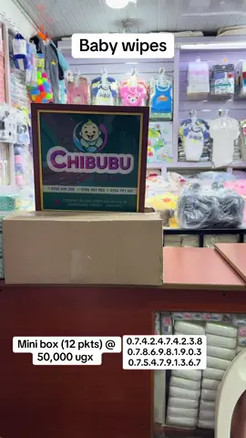 Baby wipes mini box of 12 packets @50,000 ugx#fyp #baby #chibubuenterprises #babywipes #babypackages 