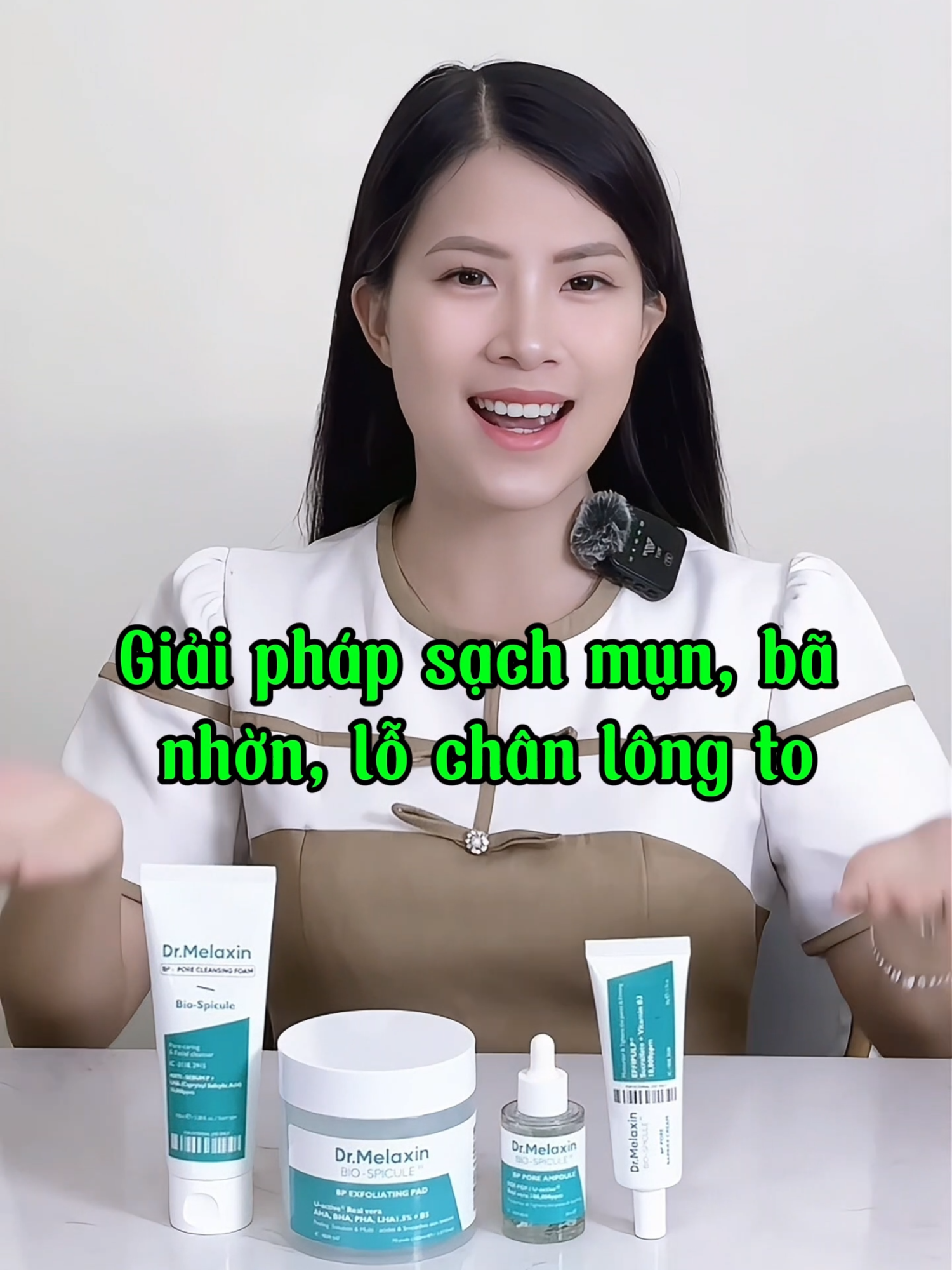 Giải pháp cho làn da sạch mụn, bã nhờn, cải thiện lcl to #Drmelaxin #bp
