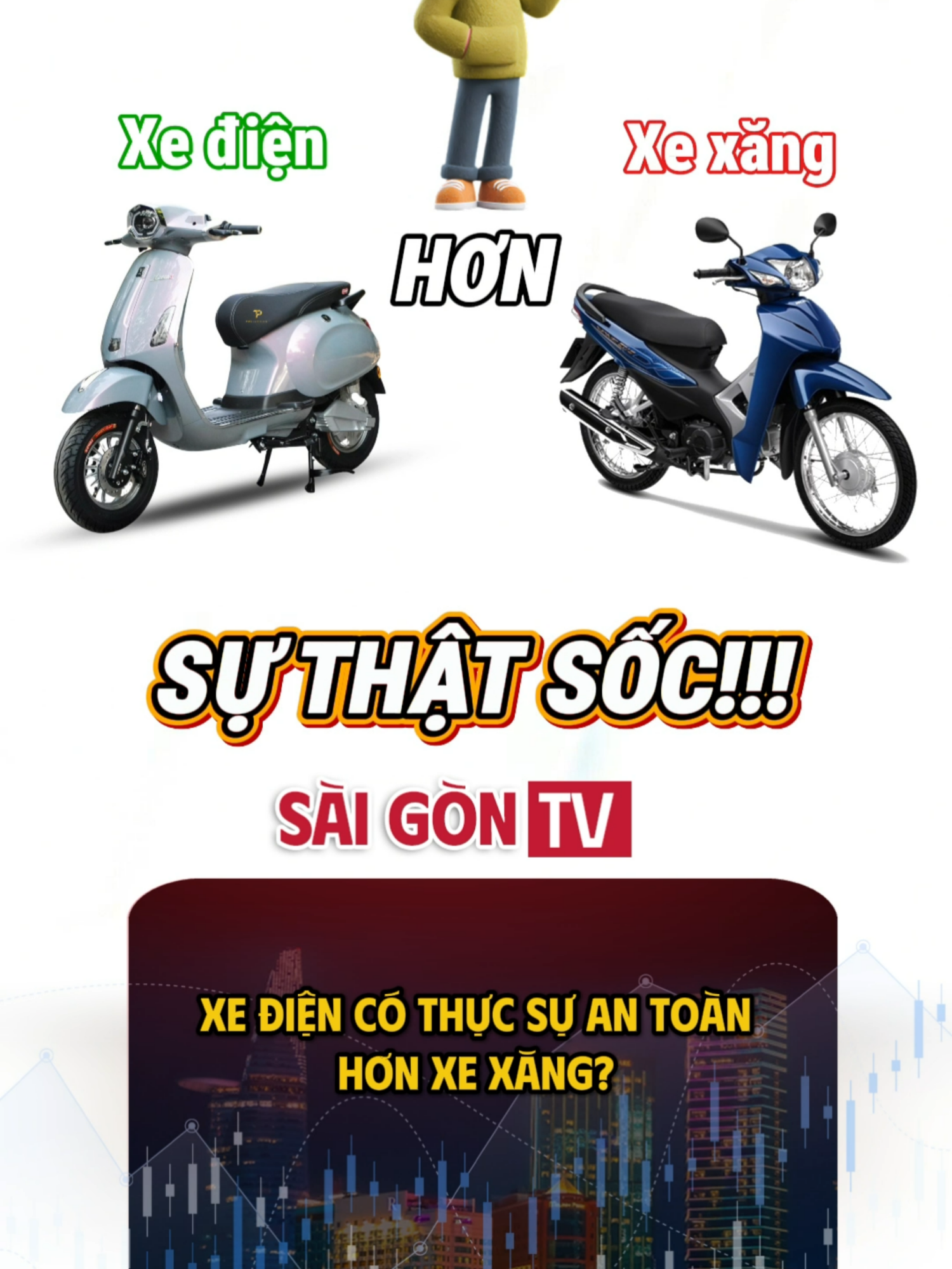 Sự thật về độ an toàn của xe điện và xe xăng mà có thể bạn chưa biết #saigontv #tiktoknews