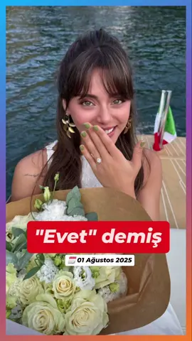 🗓 01 Ağustos 2025 - Kızılcık Şerbeti'nin Doğa'sı, Sıla Türkoğlu, sevgilisi Ata Ayyıldız'ın Milano Como Gölü'nde yaptığı evlilik teklifine 