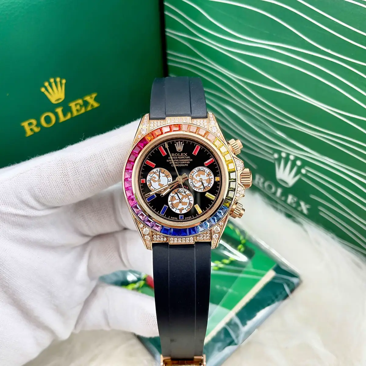 Rolex Sub Daytona Máy Cơ Nhật Mặt kính shaphire chống xước Giá:2🍠5 Full box BH 5 năm #xuhuong #xuhuongtiktok #rolex 