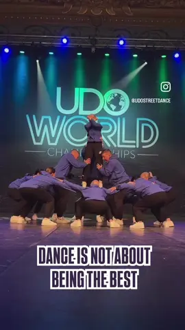 Dance is not about being the best♥️ With the 20th Worlds approaching, we're reminiscing on Worlds 2024 and just how incredible it was✨ Whilst this is the biggest competition of the year, it's important to remember it isn't always about the winning! From Parent Teams to Ultimate Advanced, it's about the journey, the passion and the moments you'll never forget💭 The audio says it best - because when you're out there on that stage, it's just you, your teammates, and the music 🎶  So soak it all in and make memories that last a lifetime🤍 #relatable #fyp #dancetok #UDO #foryou #dance #udostreetdance #competition #udoworlds 